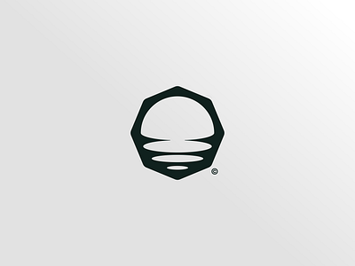 Reflection identity light logo mark pentagon reflection refraction sun