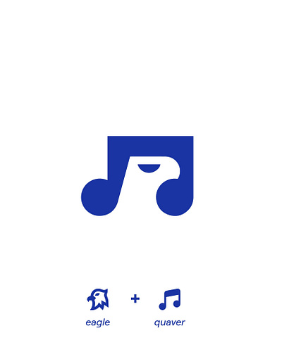 Eagle and quaver Logo Design for Purchase anhdodes bird branding design eagle eagle logo icon icon design logo logo design logo designer logodesign logoforsale logomark minimalist logo music logo musical quaver symbol