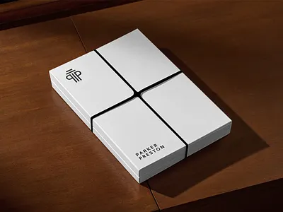 Parker Preston | law firm | lawyer branding buinesscard firm lawyer letterehead logo minimal mockup