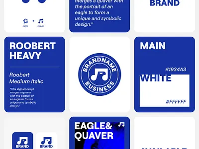 Eagle and Quaver Logo Design for Purchase anhdodes bird branding design eagle eagle logo icon logo logo design logo designer logodesign logomark minimalist logo music music logo quaver symbol