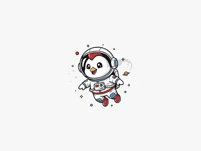 Space Chick Logo branding branding design character design character design logo chicken character design chicken logo chicken logo design cute character design design graphic design illustration logo logo design roaster roaster logo space logo vector