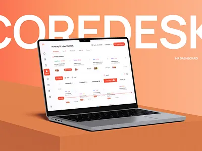 CoreDesk - Employee Schedule Management HR Dashboard calendar calendar design calendar ui dashboard design hr hr dashboard hr management hrd human resources project management saas saas dashboard schedule scheduling task task list task management time management ui ux