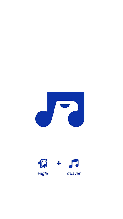 Eagle and Quaver Logo Design for Purchase anhdodes bird branding design eagle eagle logo graphic design icon logo logo design logo designer logodesign logomark music music logo quaver symbol