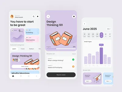 Education Mobile App app branding calm clean design education graphic design illustration mobile app simple smooth ui ux website