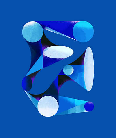 Shape of E 3d artwork design graphic design illustration