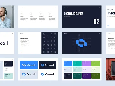 Ovacall: Tunisian call center brand guide branding call call center center logo phone ui website