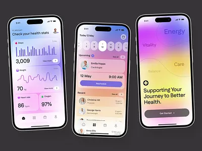 Healthcare Telemedicine App Interface app design app interface application design doctor app healthcare mobile app mobile app design mobile ui mobile website modern app ui ui ui design ui ux user interface ux