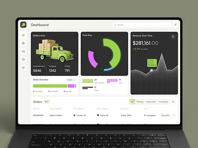 Logistics Fleet Management Web UI Design dashboard dashboard ui data visualization interactive design modern dashboard ui design ui ux ux web web application design web design web interface design website design