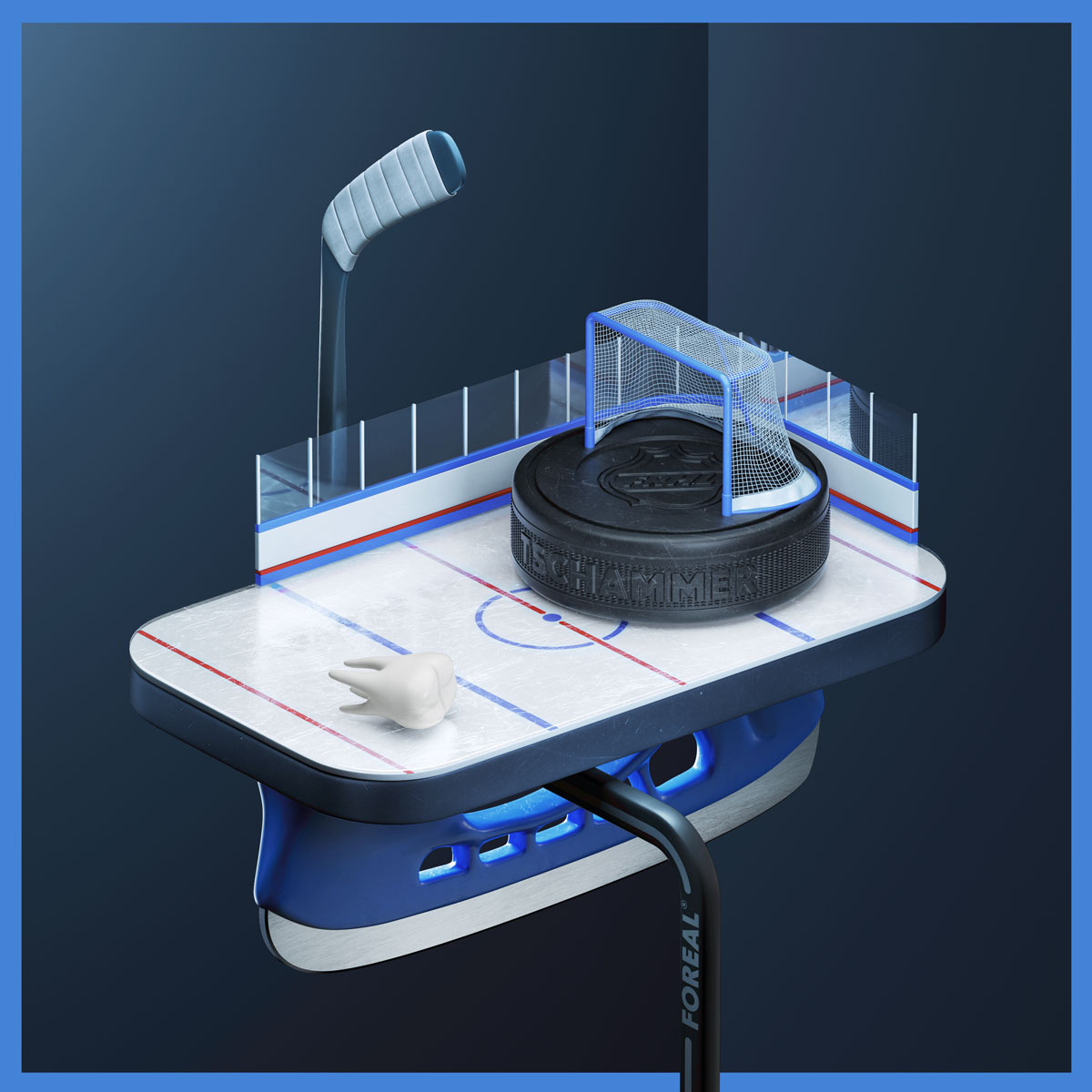 Ice Hockey 3d branding cgi character design foreal graphic design ice hockey illustration logo