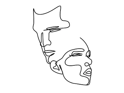 Couple line art abstract line art branding continuous line art couple illustration custom portait digital line art face line art gift idea hand made illustration illustration art line art one line art out line art pet single line art ui vector victor line art woman line art