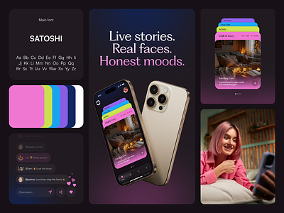 Lume — Live Streaming App branding cozy illustration live logo mobile mobile app steaming ui ux vibrant