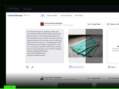 Content Manager app content content editor content manager convosight desktop saas ui ux web app