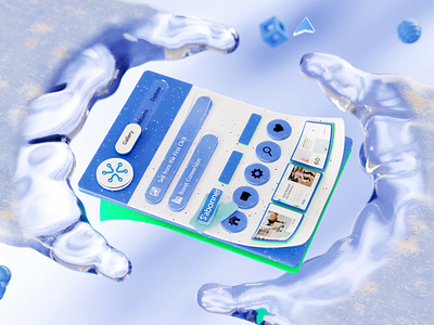 3D animation for a SaaS platform 3d 3d animation animation b2b branding c4d cinema4d design didgitalart marketing motion motion graphic redshift saas ui web3