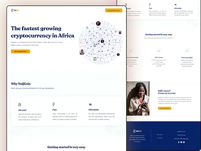 NaijCoin Cryptocurrency Website crypto cryptocurrency cryptocurrency design cryptocurrency website design graphic design ui