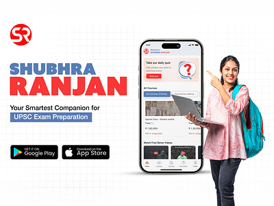 Shubhra Ranjan IAS Study App: A Companion for UPSC Exam Preparat education app elearning app mobile app design