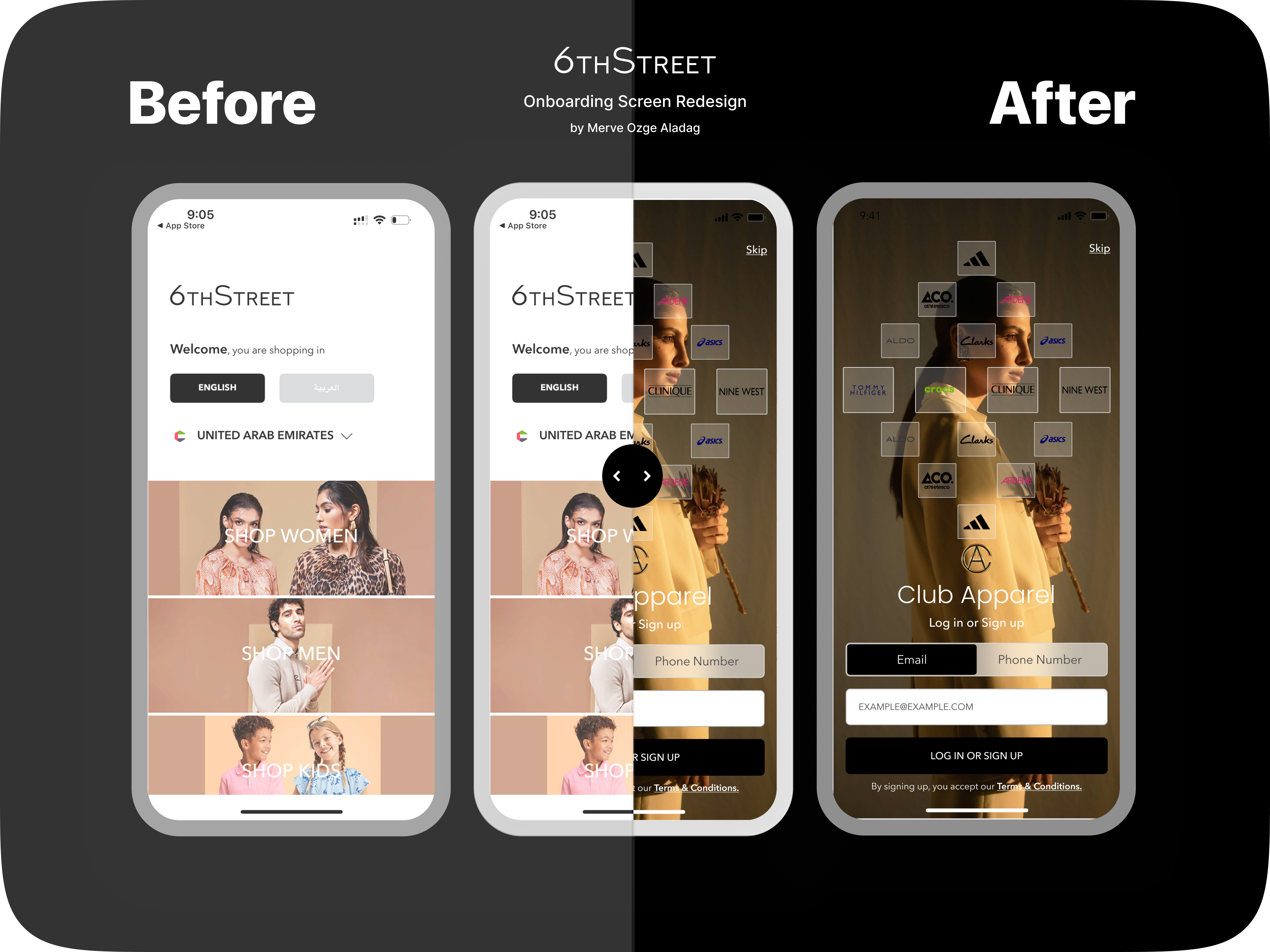 Onboarding Redesign for 6thstreet app design ecommerce login page login singup onboarding redesign splash page splashscreen ux ui welcome screen