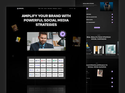 Somers - Digital Marketing & Advertising Figma Template content creators design digital marketers figma marketing agencies modern technology ui webflow webflow template