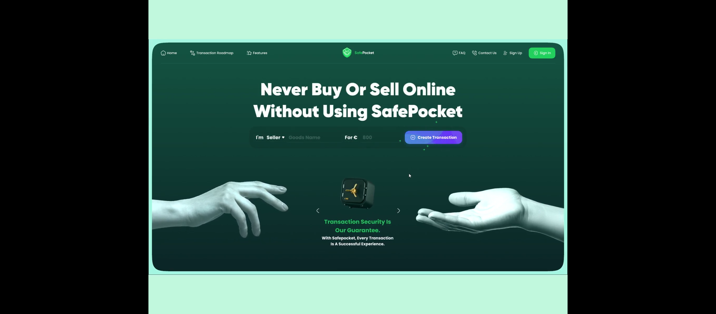 Landing page — Secure Buyer-Seller Escrow Platform UI business buy buyer landing landing page money online banking price product secure sell seller shipping shop site start page transaction ui wallet website