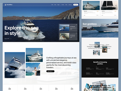 Yachtlux - Outdoor & Adventure Figma Template boating cruise travel design rental service ui water sports webflow webflow template yacht yacht club