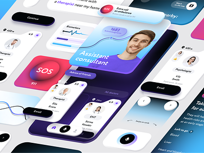 Medical assistant app concept app health interface interface design ios medical assistant medicine mobile app mobileappdesign sos ui ux ux ui design