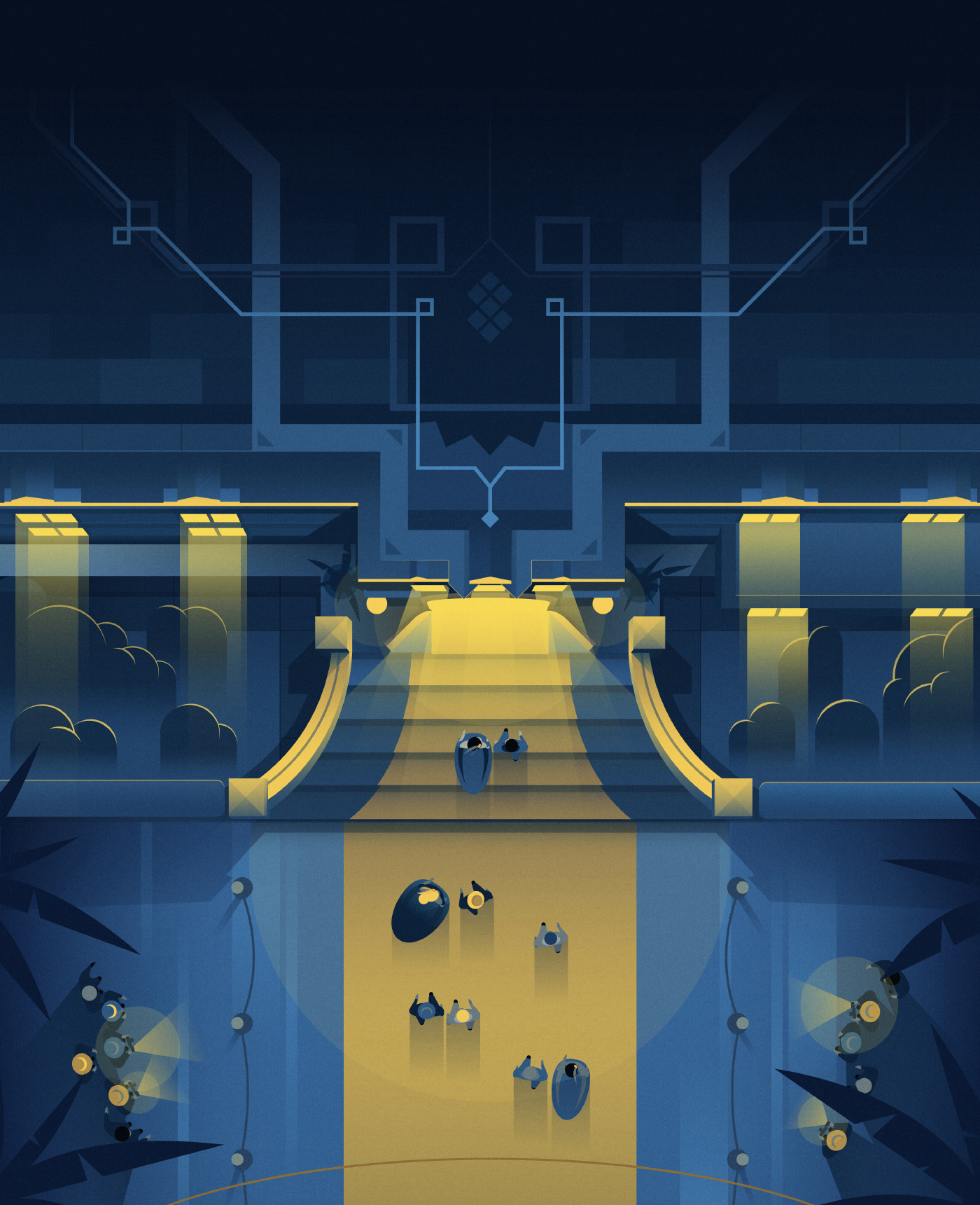 Mansion entrance animation art deco artdeco bell air beverly hills cinema entrence event fame hollywood illustration illustrator mansion movies night paparazzi party red carpet sek sekond