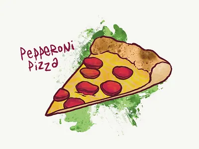 Pizza! bold colors bold illustration cartoon food creative drawing detailed illustration digital illustration expressive linework food illustration foodie illustration fun artwork hand drawn illustration pizza illustration playful illustration procreate art quirky art sketchy texture stylized food textured drawing vibrant artwork yummy art