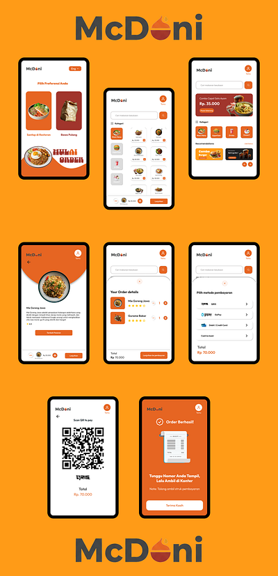 McDoni app design figma design logo ui