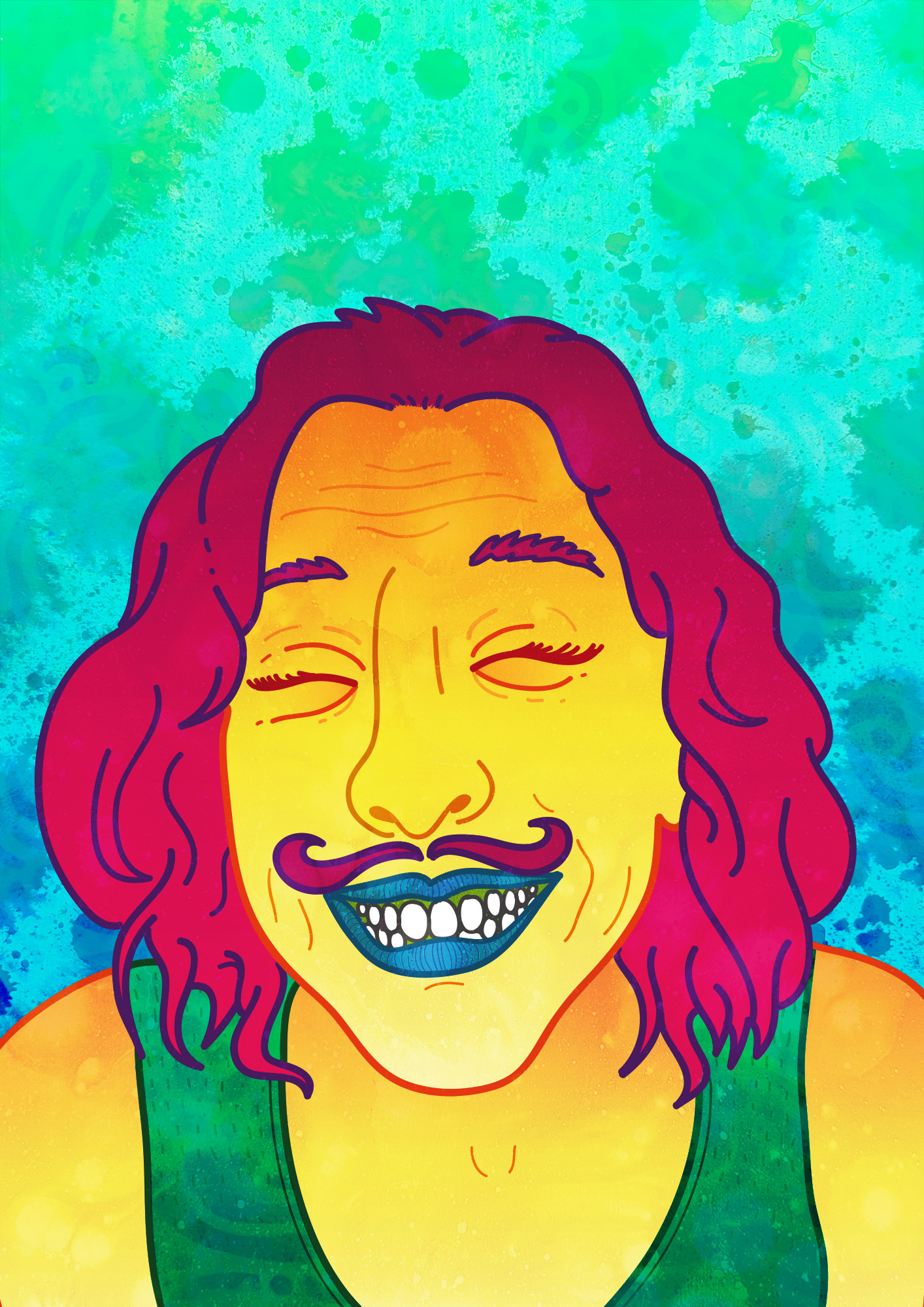 Gallery of Mo bold colors colourful creative portrait detailed artwork digital illustration digital portrait expressive portrait female handmade style lifelike illustration modern portrait art movember portrait artwork portrait drawing procreate artist psychedelic illustration realistic illustration textured drawing vector illustration vibrant illustration