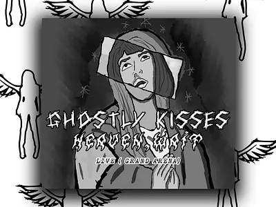 Cover for GHOSTLY KISSES track 2025 album art artist artwork blackwhite canada collection cover design gallery gothic graphic design illustration music song trend trending trends usa