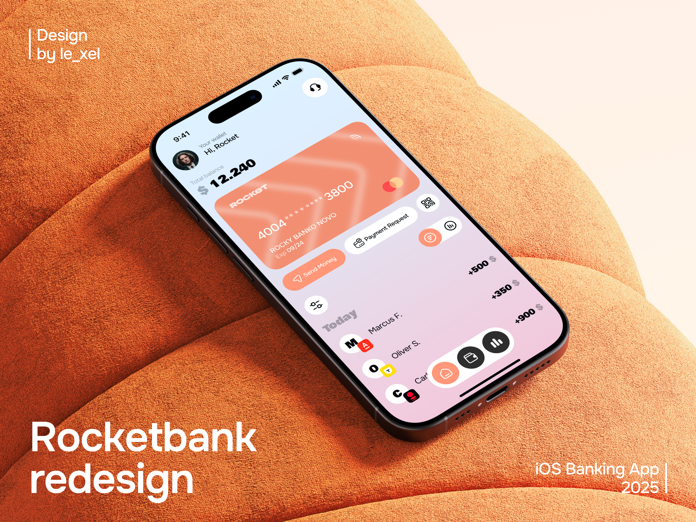 Rocketbank App Redesign Concept app concept app redesign bank bank app bank app concept banking app card design dark version fintech fun ios app le xel modern design playful rocketbank