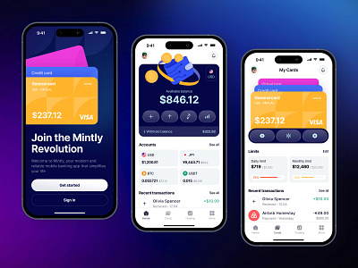 Fintech | Fintech Mobile App | Mobile Bank | App Interface | UI android app design app design app interface banking app digital wallet finance app financial app fintech app ios app design mobile mobile app design mobile design mobile interface modern banking money manager neobank personal finance product design smart finance ui ux