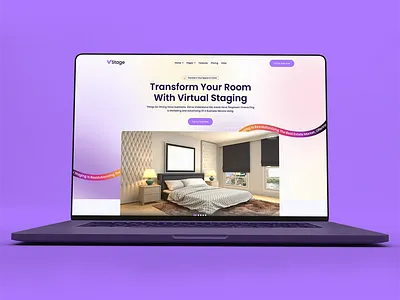 Virtual Staging Website Design | Hero Section about us design faq figma hero interactive website interior visualization modernui ui ux virtual staging website design