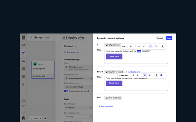 Intercom: Dynamic content design product design ui ux