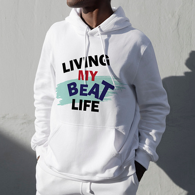 T-Shirt design (living my beat life) graphic design