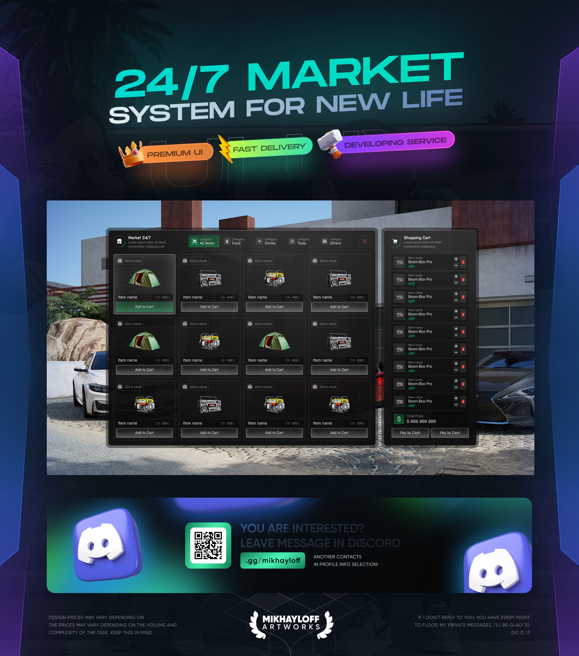 24/7 Market System x Fivem altv design fivem ragemp rdr2