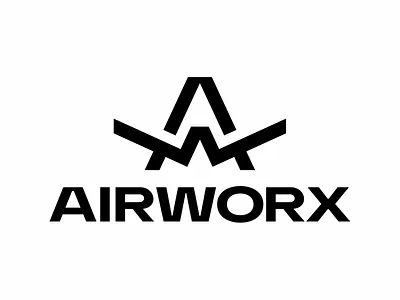 AirWorks | AW + wings logo avia logo aviation branding design graphic design logo logo design logodesign logos logotype