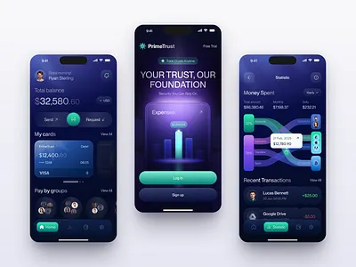 Mobile App for Finance app design application application design design interface ios app ios app design mobile mobile app mobile app design product service startup ui uiux ux