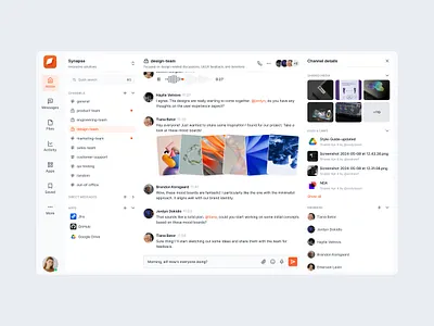 Team Communication Platform: Chat and Channel Details app chat clean collaboration communication tool design system figma group messanger minimal platform product product design productivity saas slack team tool ui ux