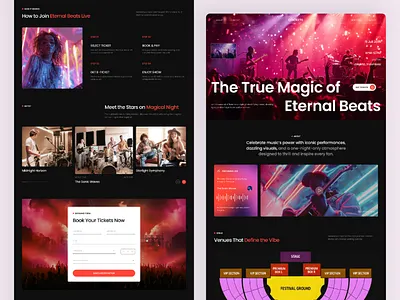 Quickets - Concert Ticketing Landing Page Figma concert digital design event booking figma figma design landing page live music modern website music festival responsive ticketing ui design ui inspiration ui showcase ui trends uiux ux design web design