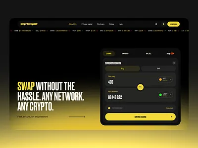 Crypto Swap - Website Multipage Platform crypto crypto exchange crypto landing crypto swap cryptocurrency design exchange figma landing swap ui ux web