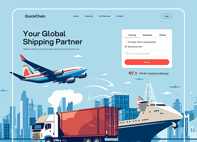 Logistics & Shipping Website cargo hero section landing page logisitics logistics website product design saas design saas website shipping supply chain transport ui ui design uiux ux ux design web design website