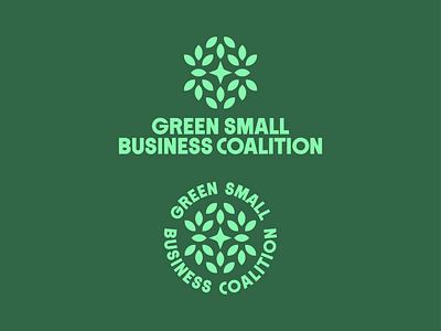 Green Small Business Coalition Logo branding carbon eco friendly green leaf logo minimal modern small business sustainable