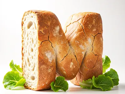 M – Rustic Bread Typography Study