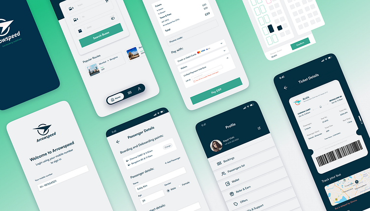 arrowSpeed- A bus booking application by Ramana R on Dribbble