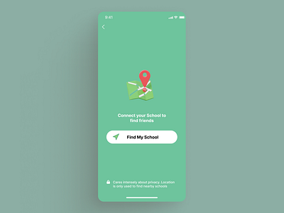 Find Location UI app app design daily 100 challenge design education find find ui illustration ios iphone location minimal school search ui ux