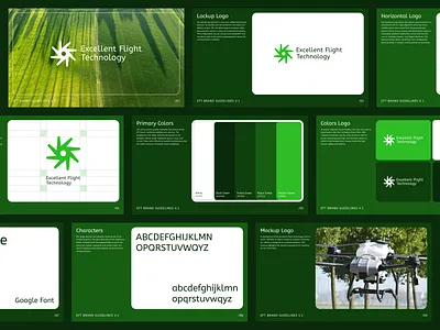 Brand Book for EFT Drone Company agricultural book guidelines brand book brand guidelines brand logo branding drone flight industrial logo smart drone technology visual identity