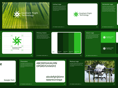 Brand Book for EFT Drone Company agricultural book guidelines brand book brand guidelines brand logo branding drone flight industrial logo smart drone technology visual identity
