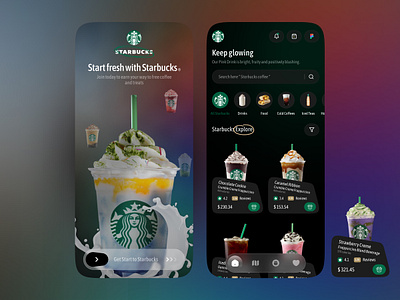 Starbucks Shopping User Interface 3d adobe photoshop animation app behance branding design graphic design illustration instagram l logo love mobile app motion graphics trending trends ui