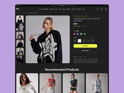 Product Details Page cleanui designsystem digitaldesign ecommerce fashionstore fashionui figmadesign interactiondesign minimaldesign modernui onlineshop productdetails productpage shoppingui uidesign userinterface uxdesign uxui webapp webdesign