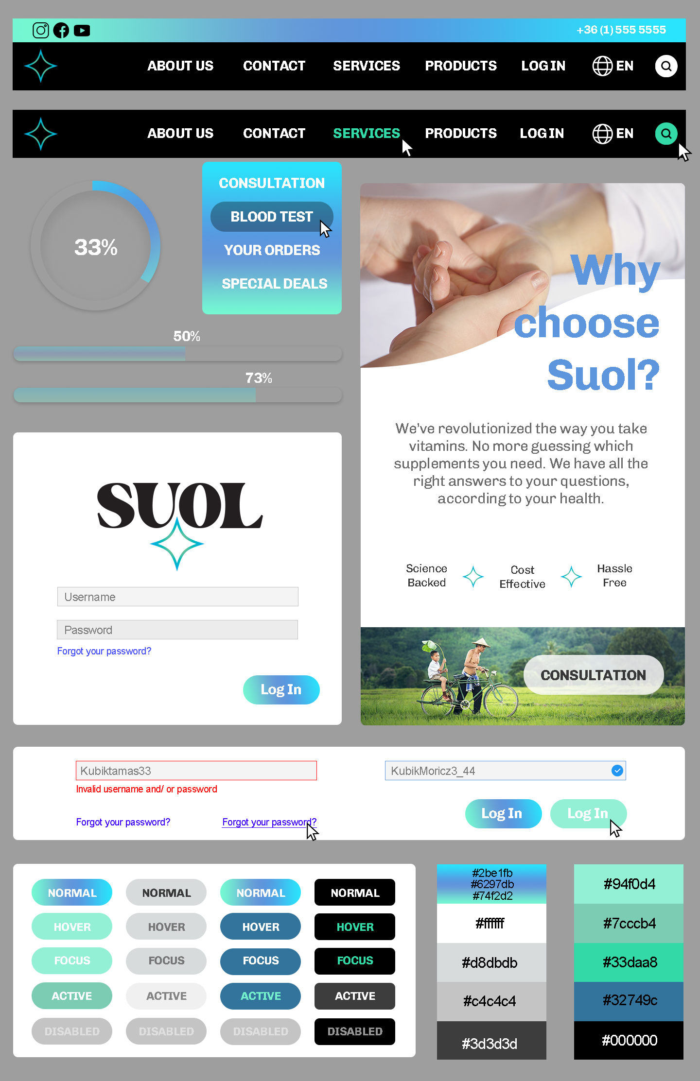 UI and wireframe for a website (2024) photoshop ui webdesign wireframe